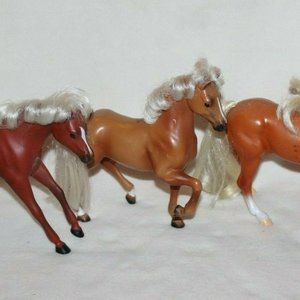 Vintage Grand Champion Lot of 3 Plastic Horses Toy